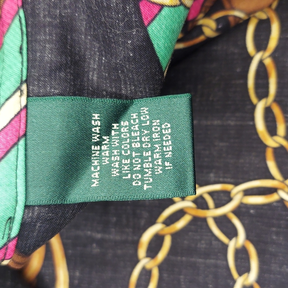 Vintage Lauren Ralph Lauren Horse Buckle 100% Cotton Button Down Size 2X - Picture 9 of 10
